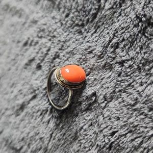 Silver coral ring size 5 1/2